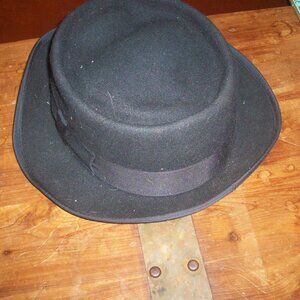 Stacy Adams Men's Felt Fedora Hat • Black • Size X-Large Made in USA